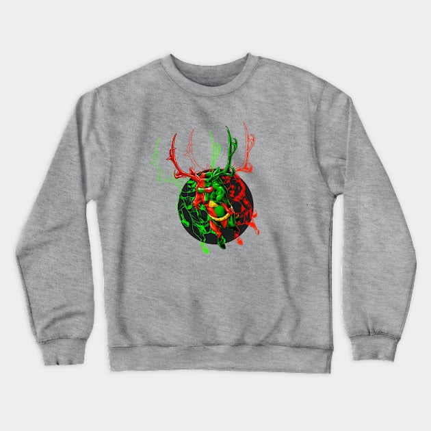 3-D Deer - 2 Crewneck Sweatshirt by ThirteenthFloor